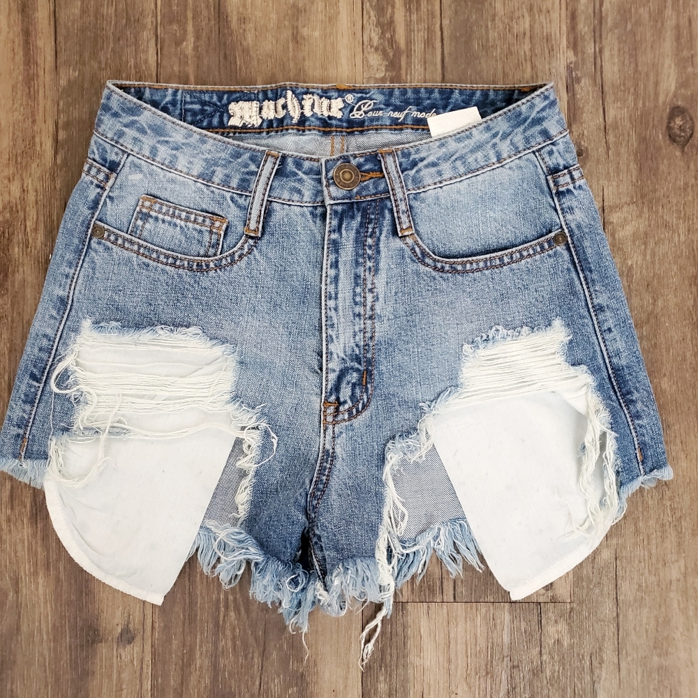 Cut Off Boyfriend Denim Shorts